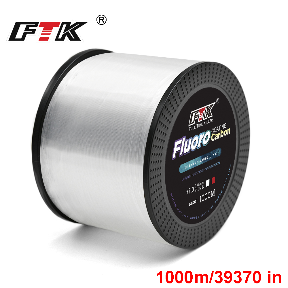 Fluorocarbon Line - FTK 1000M Ligne de pêche en
